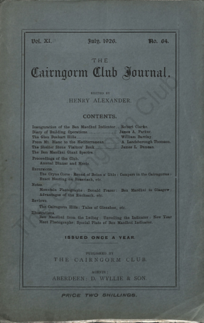 The Cairngorm Club Journal No 64 cover